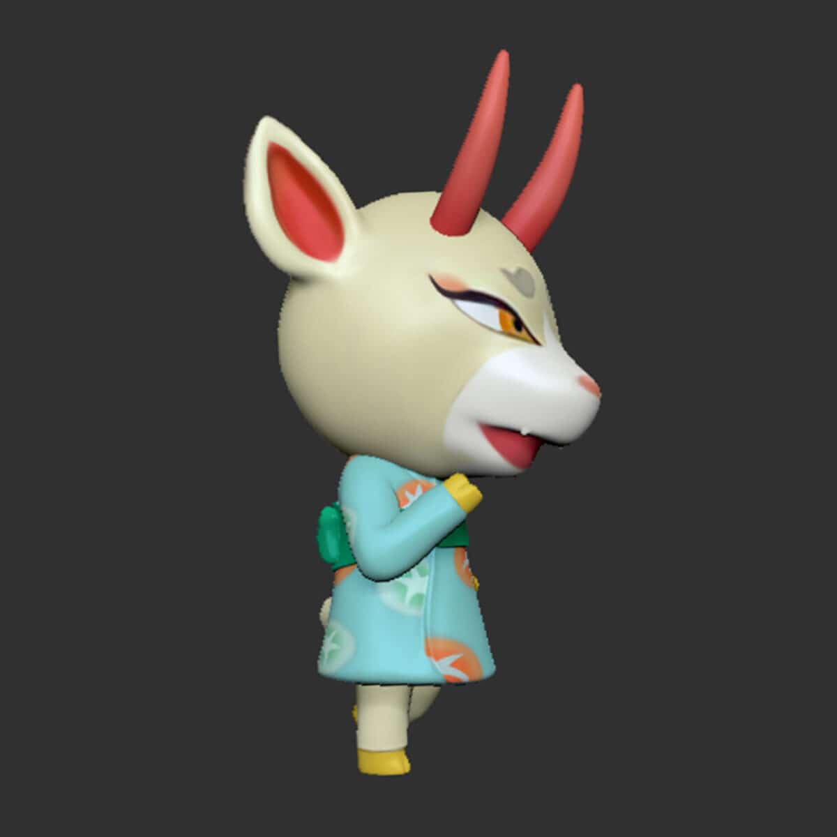Animal Crossing Shino The Deer PolyJet 3D Printed Full color Resin animal-crossing-shino-the-deer-polyjet-3d-printed-full-color-resin