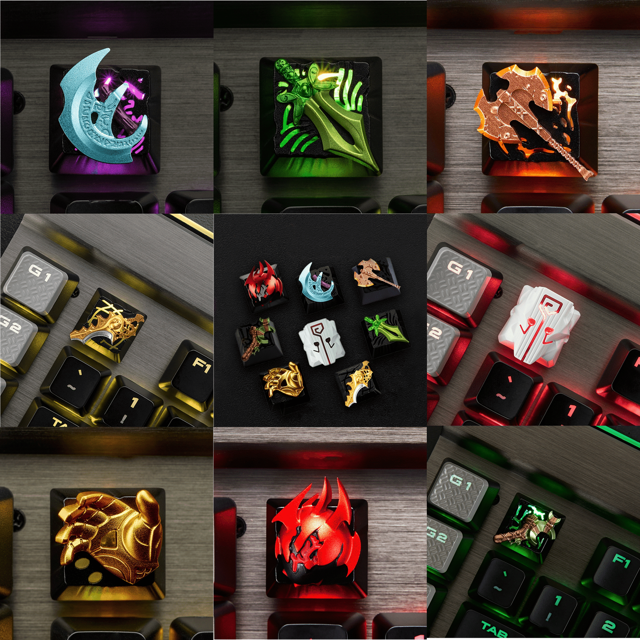 DOTA 2 Series Magnetic Keycaps - 8 Types - Mechanical Keyboard Cap ...